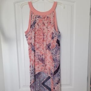 Elegant Pink and Blue Paisley Top